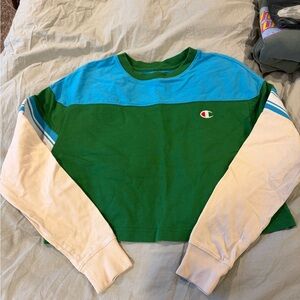 Champion Crop Colorblock Heavyweight Top Small